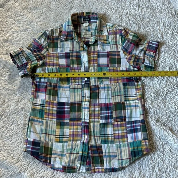 J crew Patchwork Shirt, Size XS - Picture 3 of 9